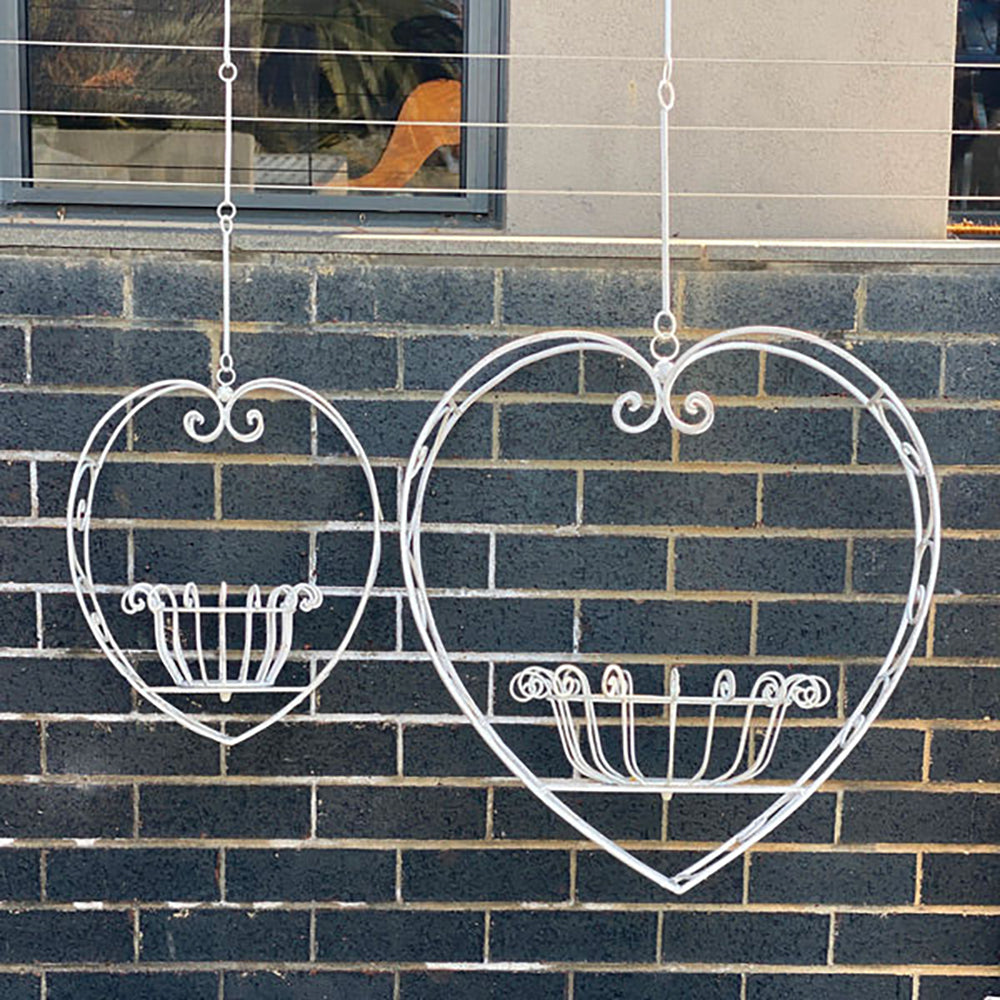 Cerisa Hanging Pot Plant - Rustic Cream. 2 Sizes