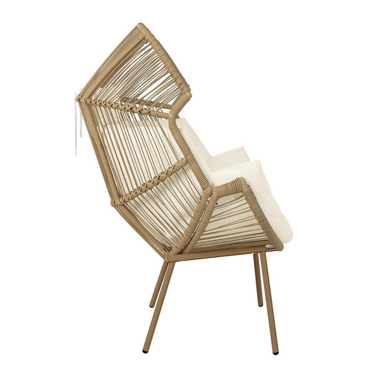 Liliana PE Rattan Outdoor Egg Chair w/ Stool