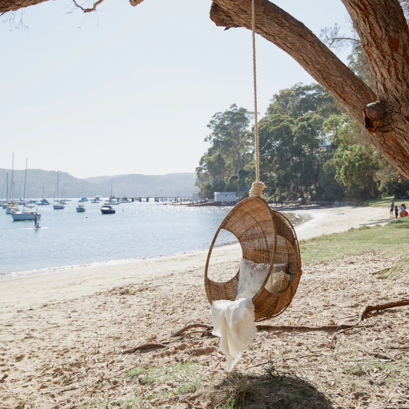 Fahari Hanging Pod Woven Cane Chair