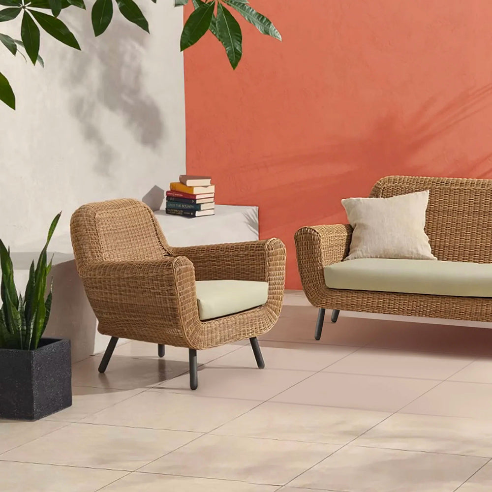 Cinzia Wicker Occasional Chair - Taupe