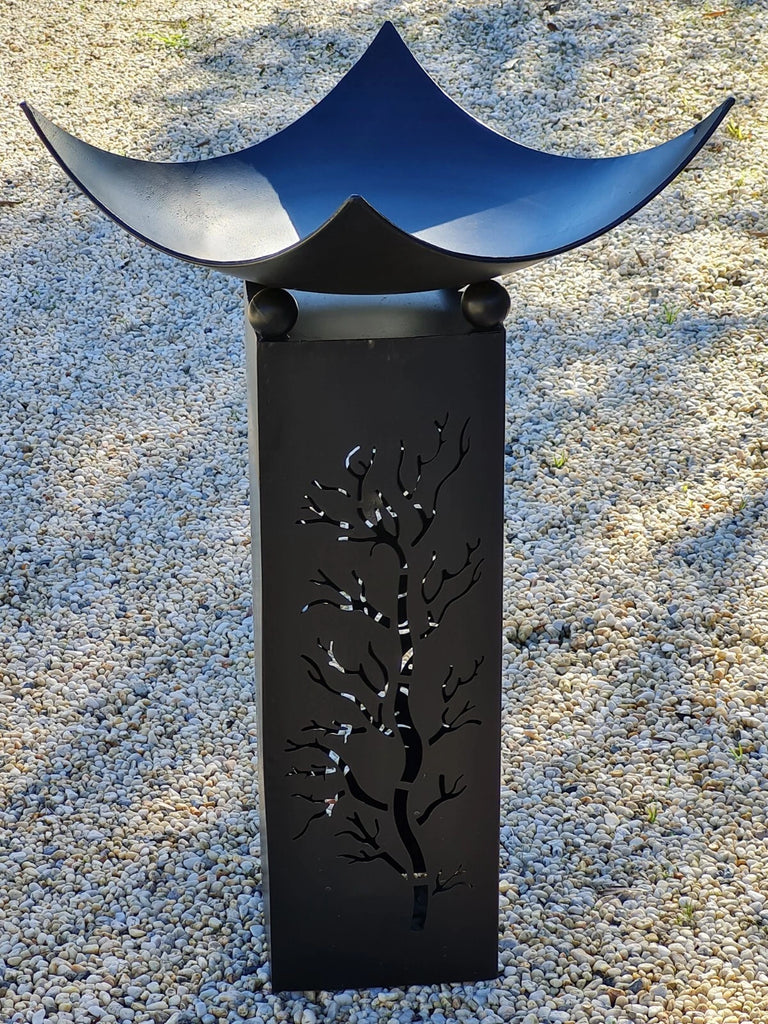 Edessa Designer Birdbath/Feeder. 70cmH, Bowl 42cm wide