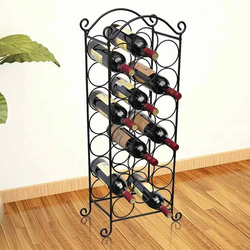 Varya 45 Bottles Metal Wine Rack with Lockable Door