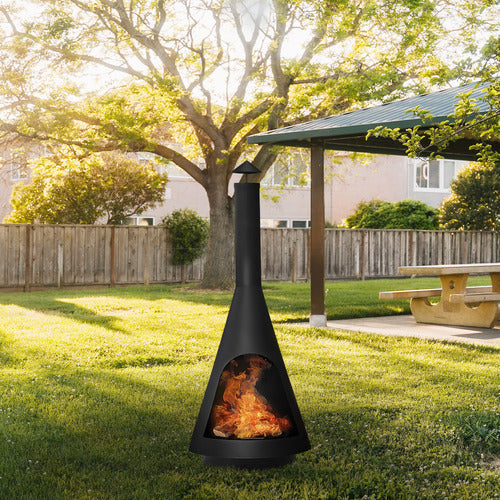 Onofrio Forged Iron Chiminea w/Grill. 105cm