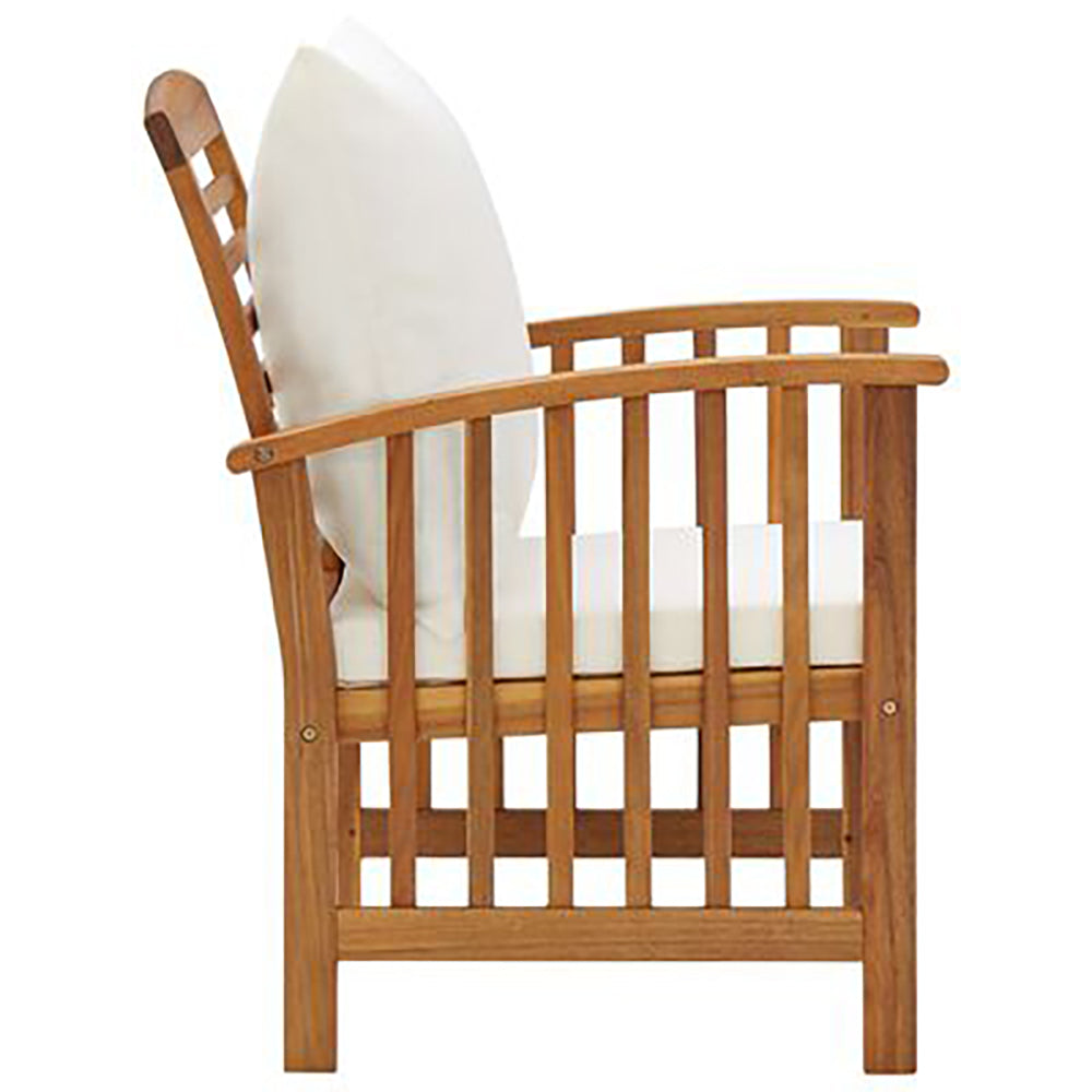 Brando et of 2 Solid Acacia Garden Chairs w/Cushions