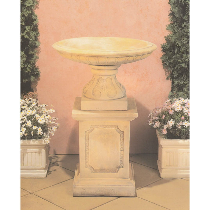 Rafina Concrete Bird Bath Fountain - 110cm H