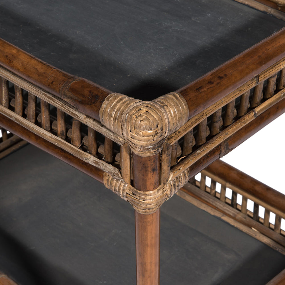 Lucca Rattan & Bamboo Tea Cart