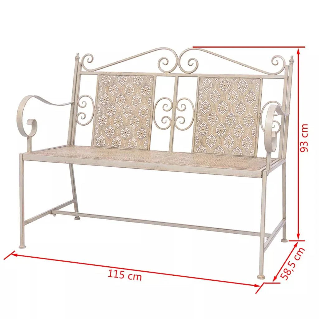 Fenella Steel Vintage Garden Bench