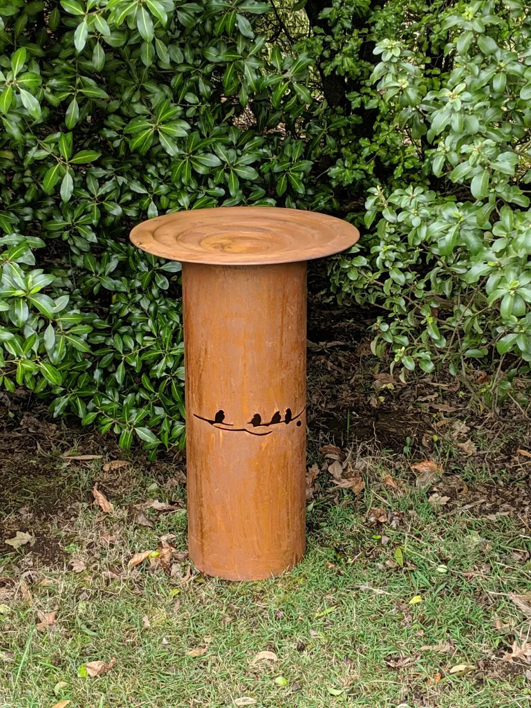 Saint Floret Bird Bath/Feeder. 80cm. Rust