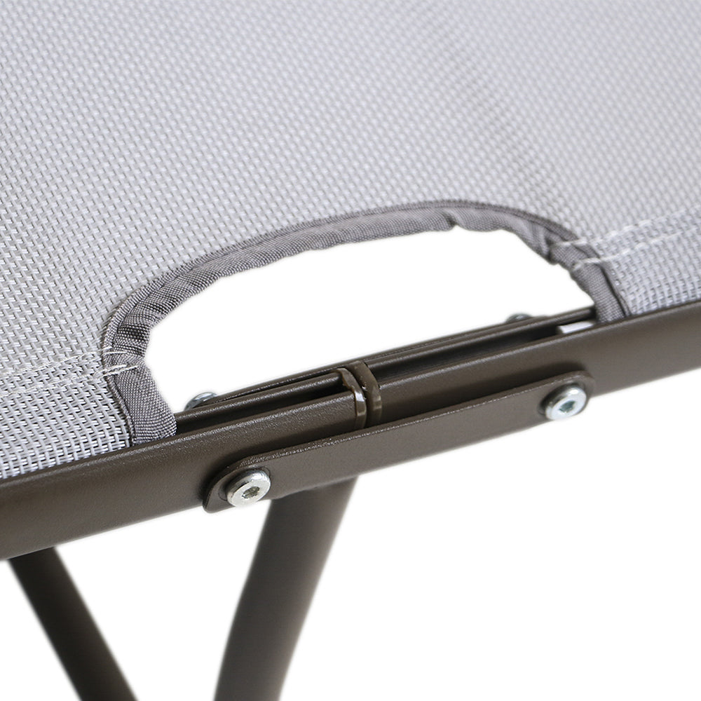 Salome Textilene and Metal Sun Loungers (Set of 2)