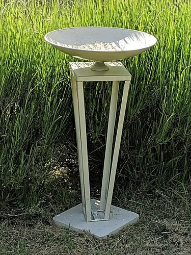 Francoise Metal Birdfeeder/Birdbath. 80cm H