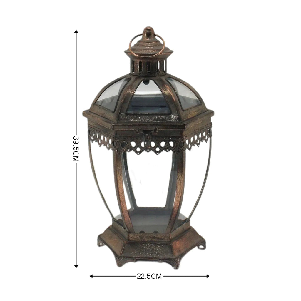 Cyria Metal Lantern with Glass