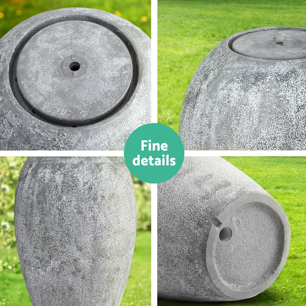 Mancini Sculptural Vase-Style Solar Water Fountain