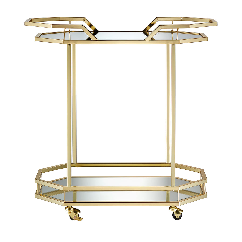 Fuego Metal & Glass Bar Cart