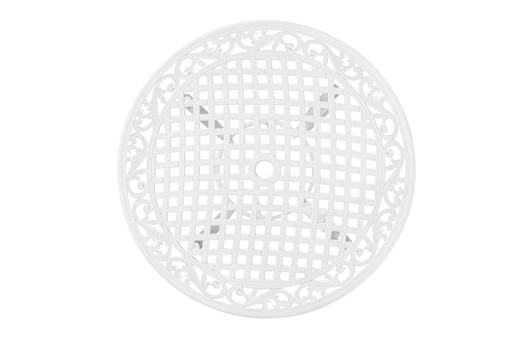 Mira 3pc Cast Aluminium Dining Set- Black or White