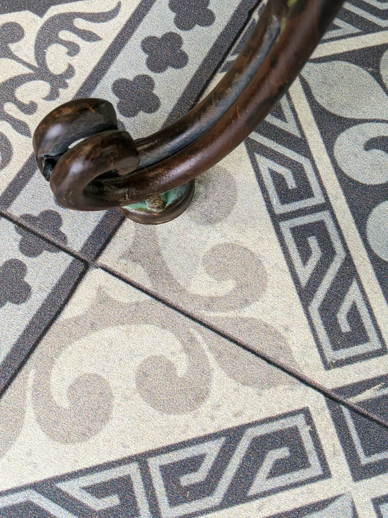 Manon Traditional Wrought Iron Bistro Chair.Bar. Antique Brown