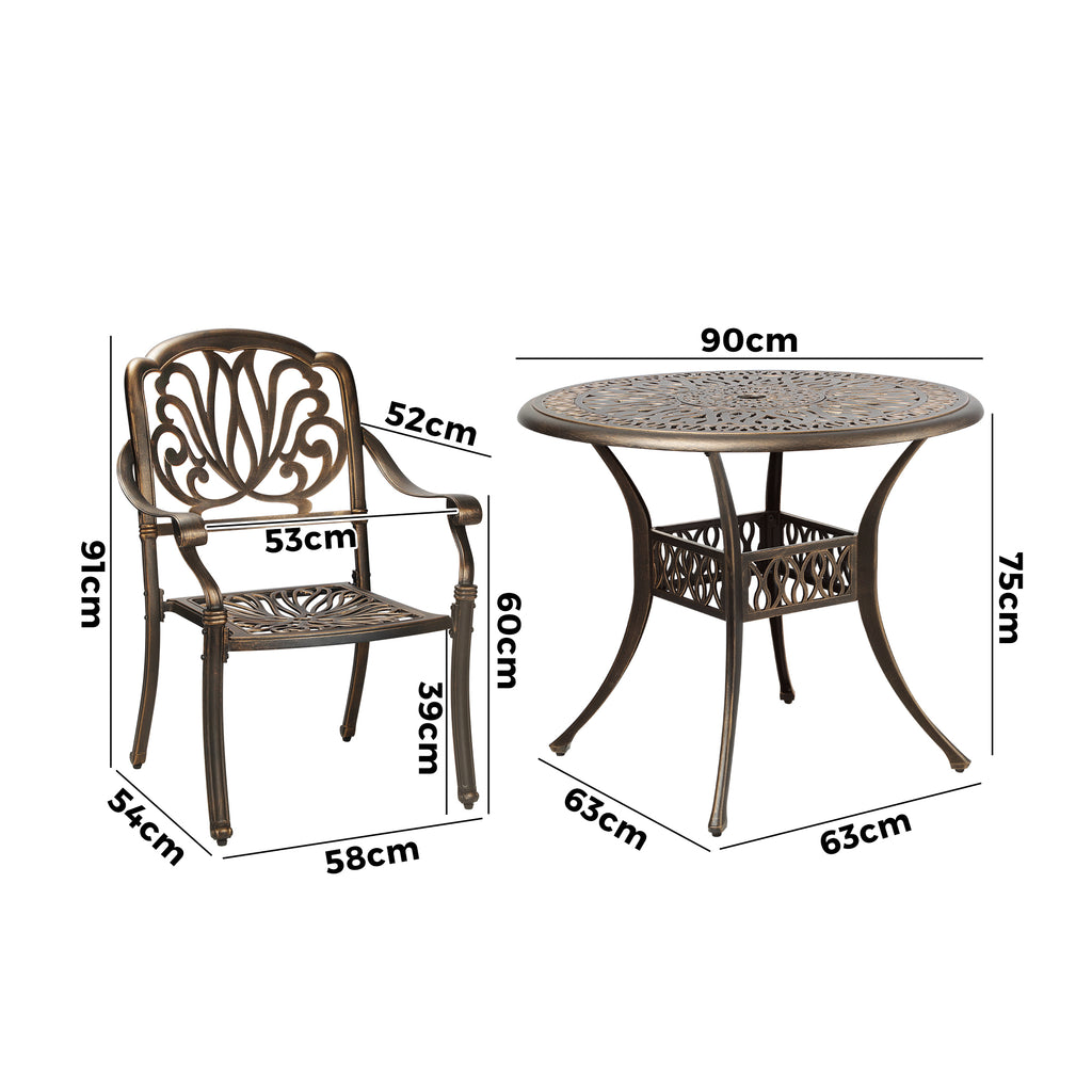Somerset 4 Seater Outdoor Bistro Set
