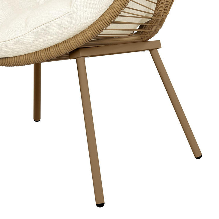 Liliana PE Rattan Outdoor Egg Chair w/ Stool
