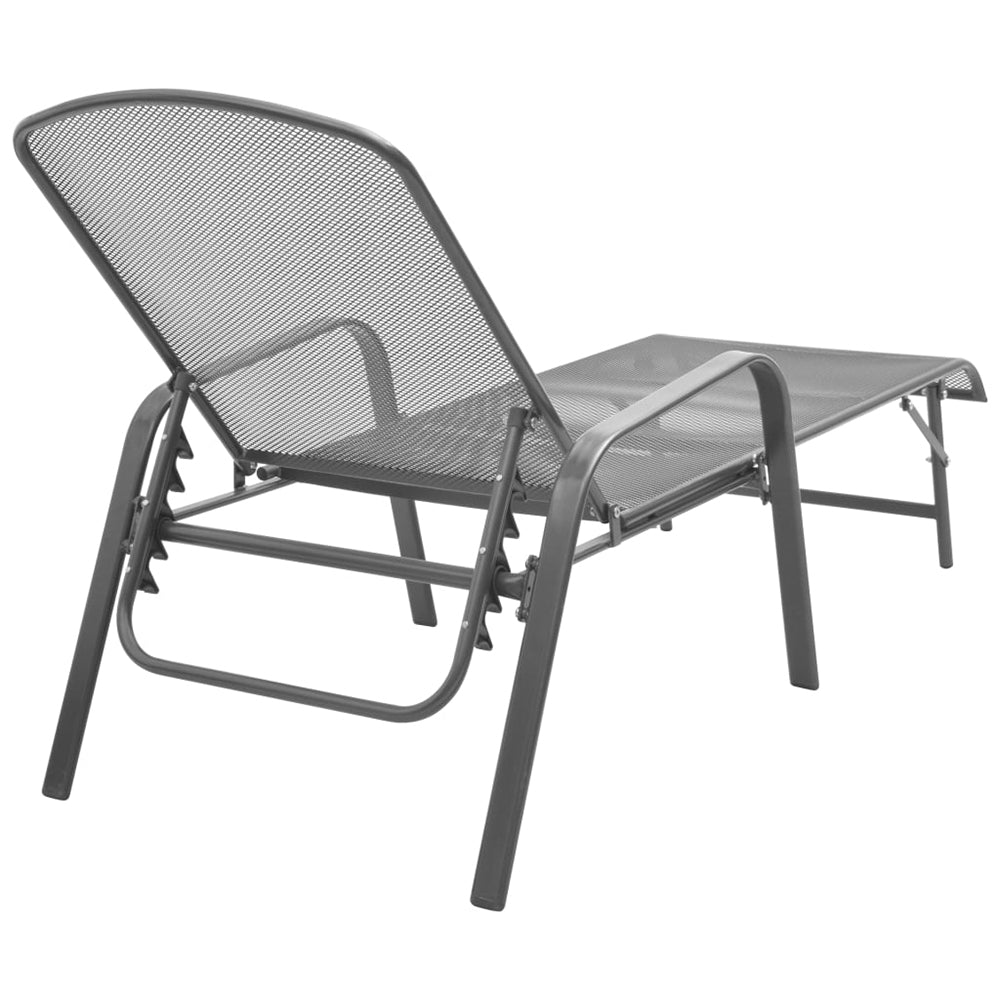 Carrera Set : 2 Steel Mesh Sun Loungers w/Table
