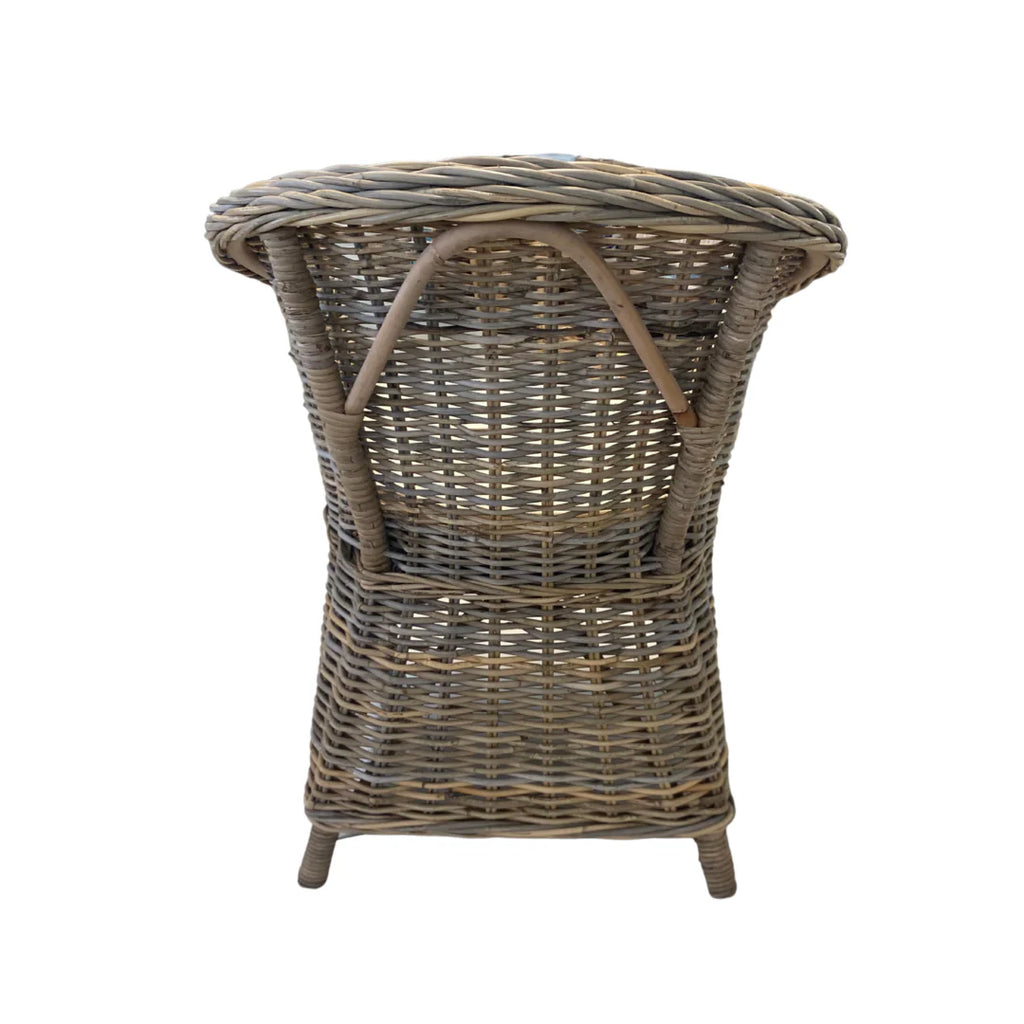Aversa Hand Woven Cane Armchair - White or Grey