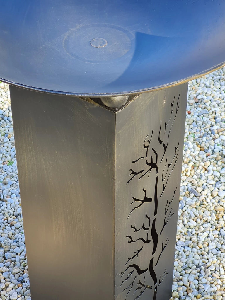 Edessa Designer Birdbath/Feeder. 70cmH, Bowl 42cm wide