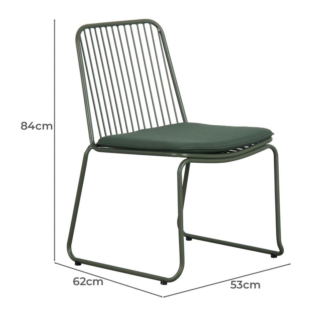 Monserrat 4 Seater Aluminium Dining Table & Chair Set