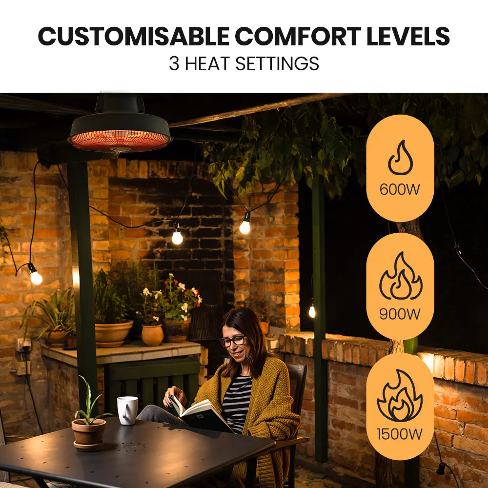 Equia 1500W Hanging Outdoor Electric Patio Heater