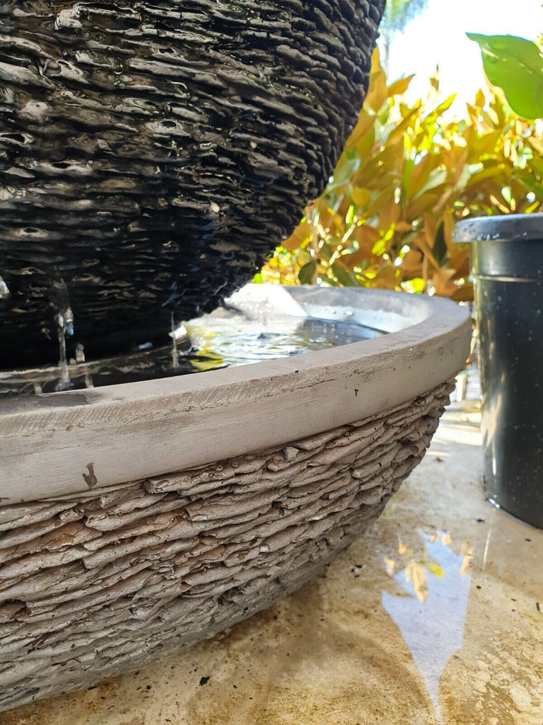 Kalini Pebbled Ball Water on Round Base. 78x76x70cm