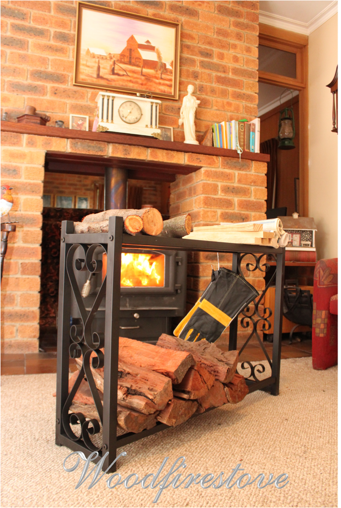 Cast Iron Firewood Storage Rack/Wood Log Holder