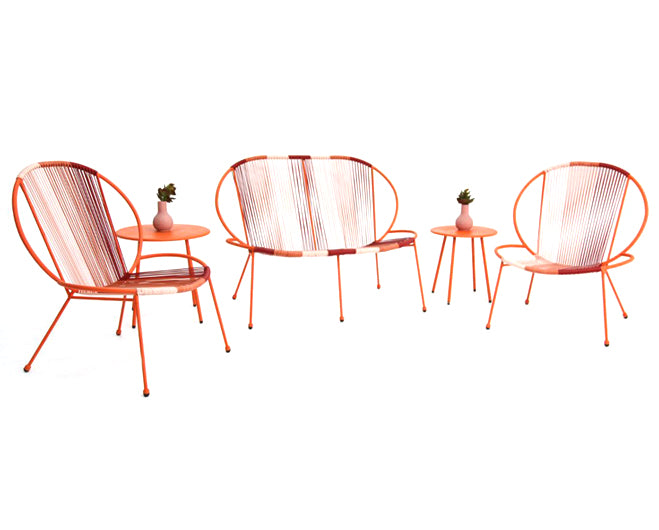 Rocca 5pc Steel Rattan Lounge Set