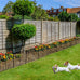 Villa Folding Metal Garden Fence - 5 Panels. White or Black