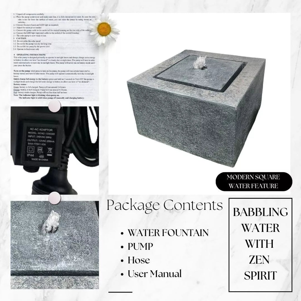 Anacapri Modern Square Water Fountain