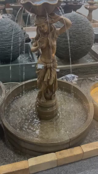 Aphrodite Princess With Pond & Rain Pouring Fountain