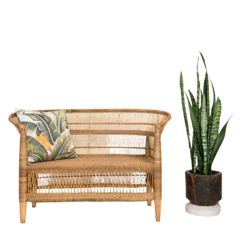 Zia Traditional 2-seater Cane Lounge Chair