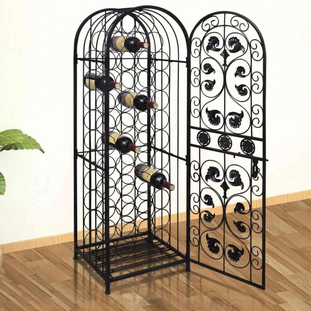 Varya 45 Bottles Metal Wine Rack with Lockable Door