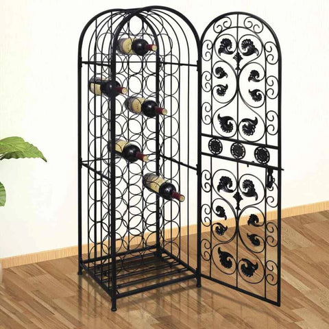 Varya 45 Bottles Metal Wine Rack with Lockable Door