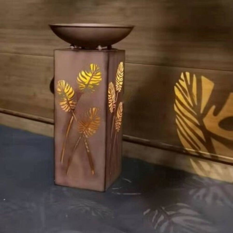 OOS Elise Metal Planter & Bird Feeder w/LED Lamp