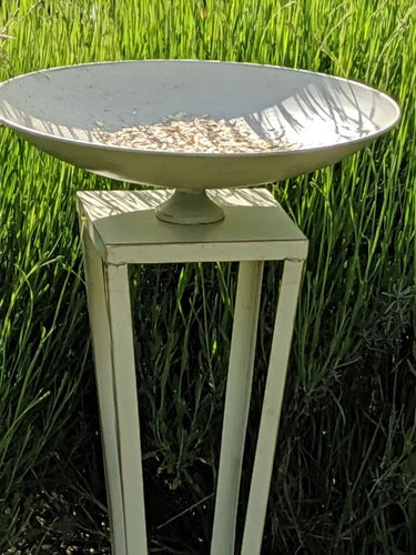 Francoise Metal Birdfeeder/Birdbath. 80cm H