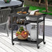 Zesta Moveable Outdoor Grill Cart