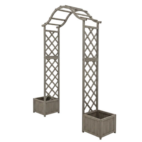 Aliza Solid Firwood Garden Arbour/Pergola w/Planter