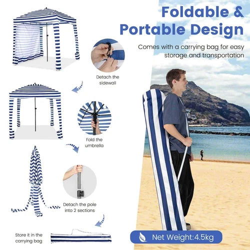 Malibu Foldable Beach Cabana/Tent/Canopy 1.8X1.8M