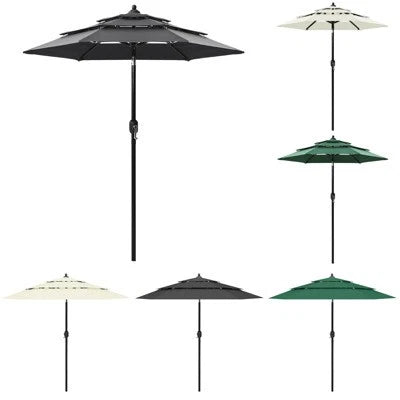 Silla 3-Tier Garden Parasol w/Aluminium Pole