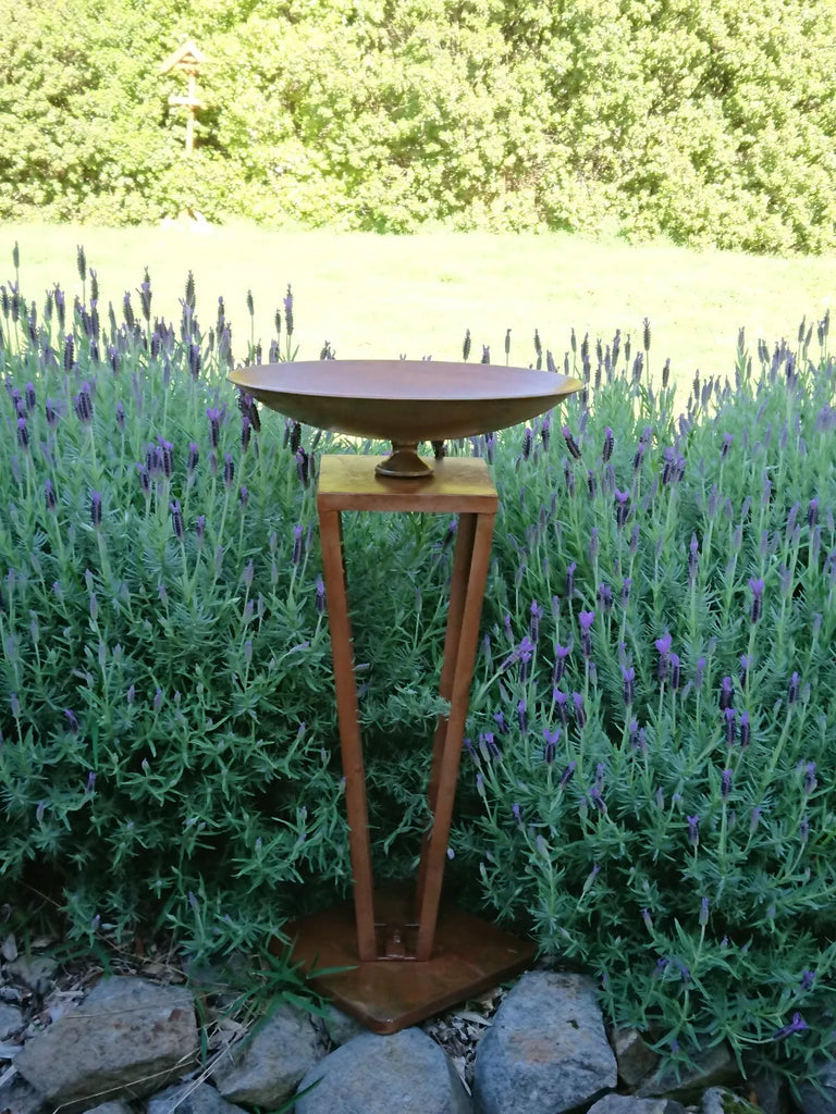 Ancona Metal Bird Feeder/Bird Bath. 80cm