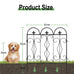 Villa Folding Metal Garden Fence - 5 Panels. White or Black