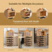 Selia 20-Bottle Bamboo Wine Rack Cabinet with Glass Hanger