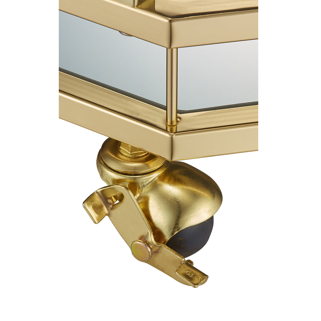 Fuego Metal & Glass Bar Cart