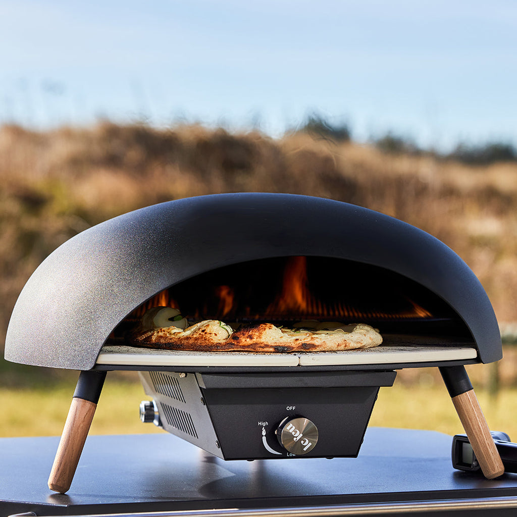 Luxury Turtle Gas Pizza Oven w/Limestone Pizza Stone + Cover