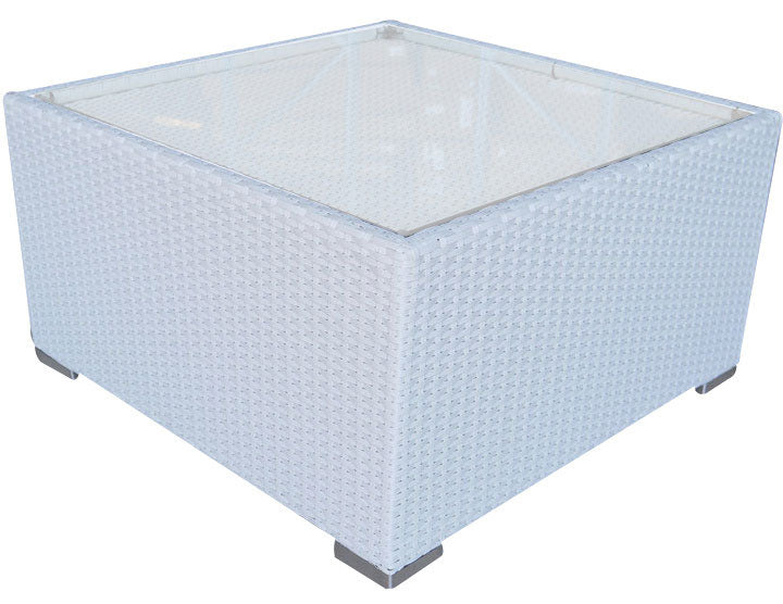 Maritsa White 3pc Rattan Outdoor Setting