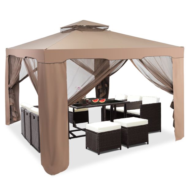 Socorro 3M X 3M Outdoor Canopy Gazebo w/Mosquito Netting
