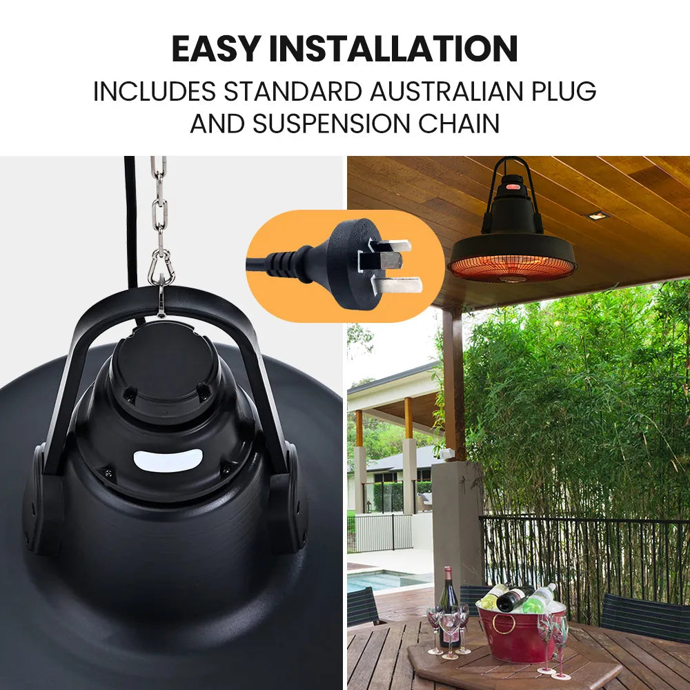 Equia 1500W Hanging Outdoor Electric Patio Heater