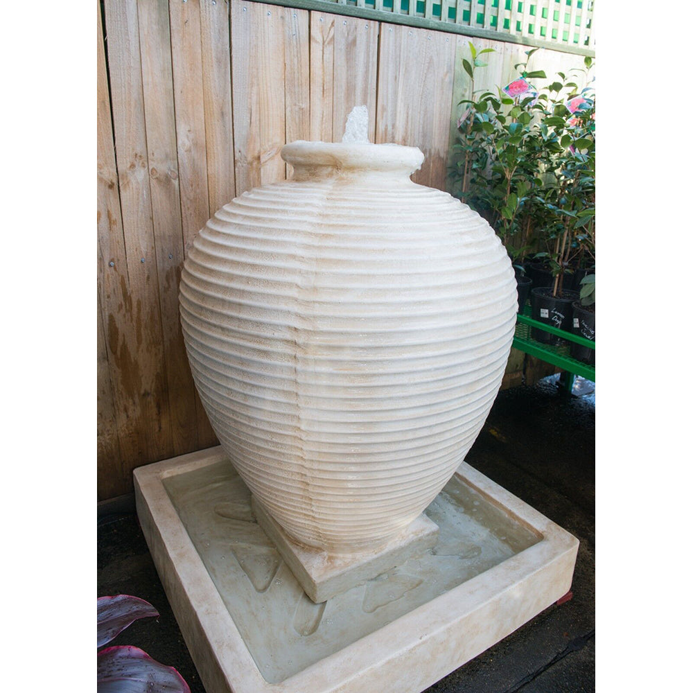 Marzio Urn Fountain 137cm High - Charcoal Black or Sandstone